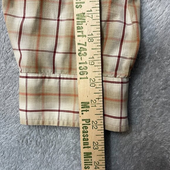Magellan Long Sleeve XXL Button Down‎ Plaid Brown Outdoor Shirt - Picture 8 of 14